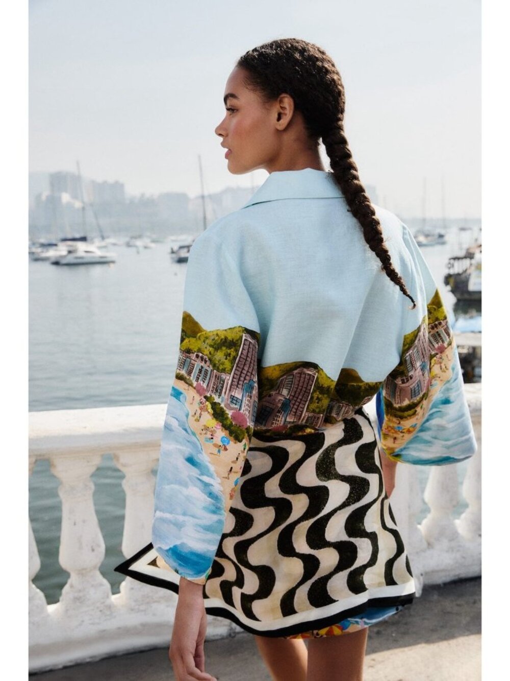 FARM RIO Women's Multicolor Copacabana Beach Long Sleeve Kimono Size L - Picture 2 of 15